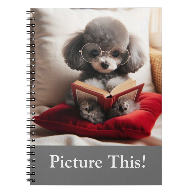 Adorable Poodle Foto Buch. Notizblock (Vorderseite)