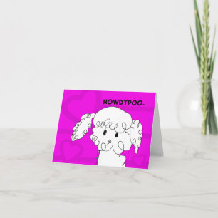 Adorable Poodle Notecard Karte