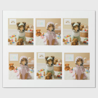 Adorable Puppies in Baby Clothes Unisex Geschenkpapier