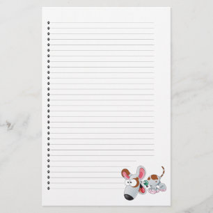 Adorable Puppy Dog Lined Stationery Briefpapier