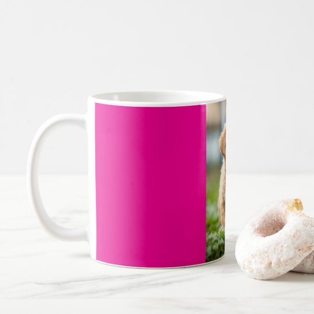 "Adorable Puppy in a Cup Delight" Kaffeetasse (Mit Donut)