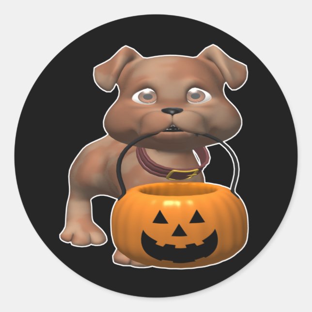 Adorable Puppy Runder Aufkleber (Vorderseite)