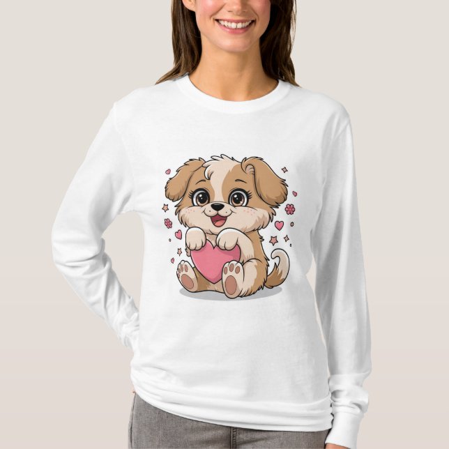 Adorable Puppy T - Shirt - Eine Touch von Cutenes (Vorderseite)