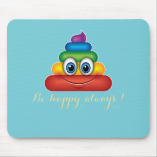 Adorable Rainbow Kackend Emoji Mousepad