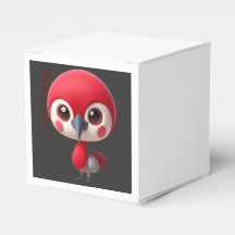 Adorable Red Bird Character