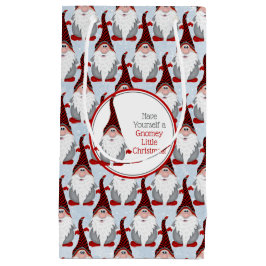 Adorable Red Black Gray Gnome Xmas Weihnachten Kleine Geschenktüte