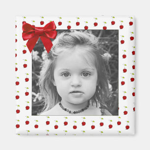 Adorable Red Cherry Foto Magnet