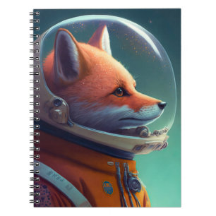 Adorable Red Fox Astronaut-Notebook Notizblock