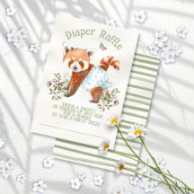 Adorable Red Panda Bear Diaper Raffel