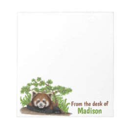 Adorable Red Panda Kinder Personalisiert Notizblock