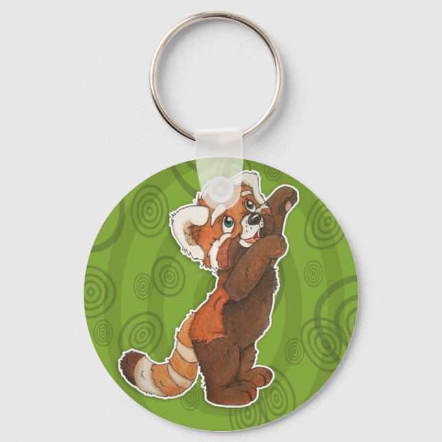 Adorable Red Panda Schlüsselanhänger (Vorderseite)