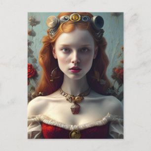Adorable Redhead Princess AI Generated Art Postkarte