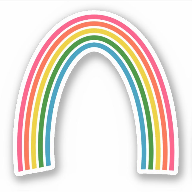 Adorable Regenbogen Aufkleber (Vorderseite)