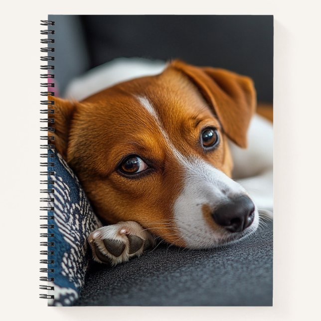 Adorable Resting Dog Notebook Notizbuch (Vorderseite)