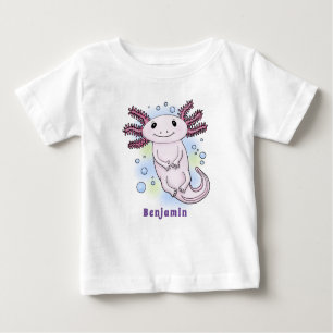 Adorable rosa axolotale Cartoon Baby T-shirt
