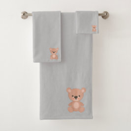 Adorable rosa Puppenkinder Badhandtuch Set