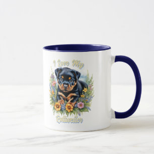 Adorable Rottweiler Puppy-Tasse für Hundefreunde Tasse