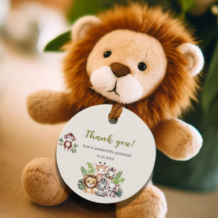 Adorable Safari Baby Dusche Vielen Dank für Ihre U Geschenkanhänger