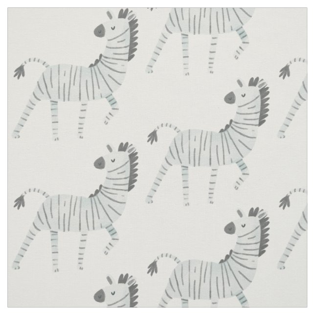 Adorable Safari Muster zebra Wildtiere grau Stoff (Muster)