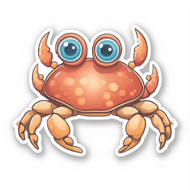 Adorable Sand Crab Wasserdicht Aufkleber (Vorderseite)
