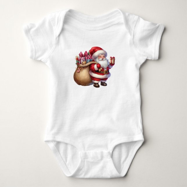 Adorable Santa Baby Strampler (Vorderseite)