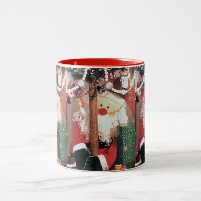 **ADORABLE SANTA CLAUS** CHRISTMAS ZWEIFARBIGE TASSE (Mittel)