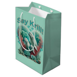 Adorable "Say Krill" Whale Family Portrait Mittlere Geschenktüte