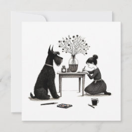 Adorable Schnauzer Card Mitteilungskarte