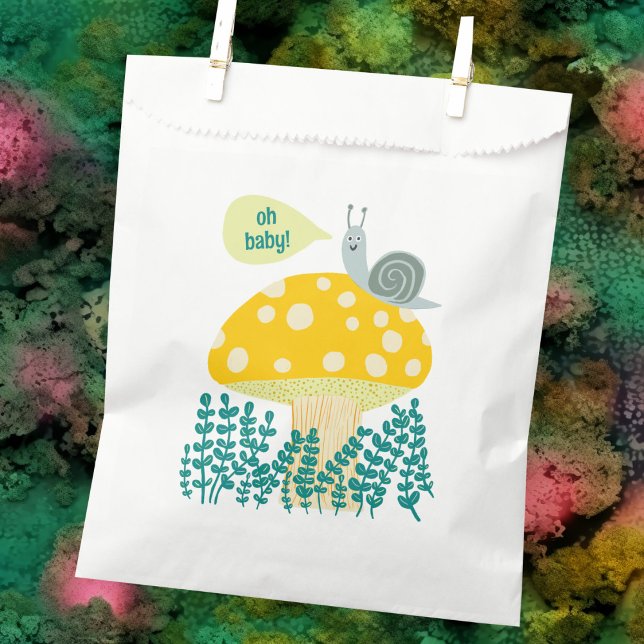 Adorable Schnecke Pilz Niedlich Butterfly Baby Dus Geschenktütchen (Adorable Snail Mushroom Cute Butterfly Baby Shower Favor Bag
)