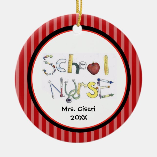 Adorable School Nurse Ornament (Vorne)