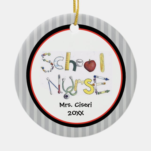 Adorable School Nurse Ornament (Vorne)