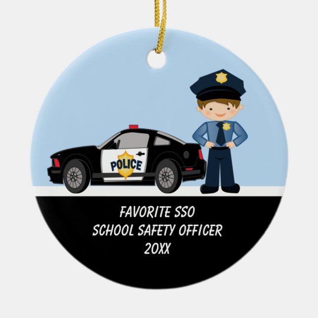 Adorable School Safety Officer Ornament (Vorne)