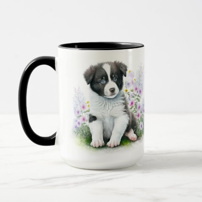 ADORABLE SCHWARZ-WEISSE GRENZÜBERSCHREITENDE KALZE TASSE (Links)