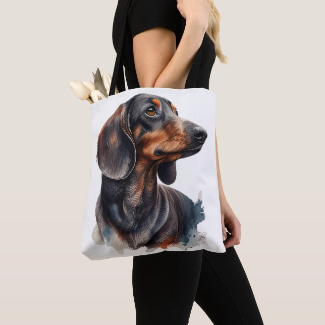 ADORABLE SCHWARZE UND BROWN DACKEL PUPPING HUND (Von Nahem)