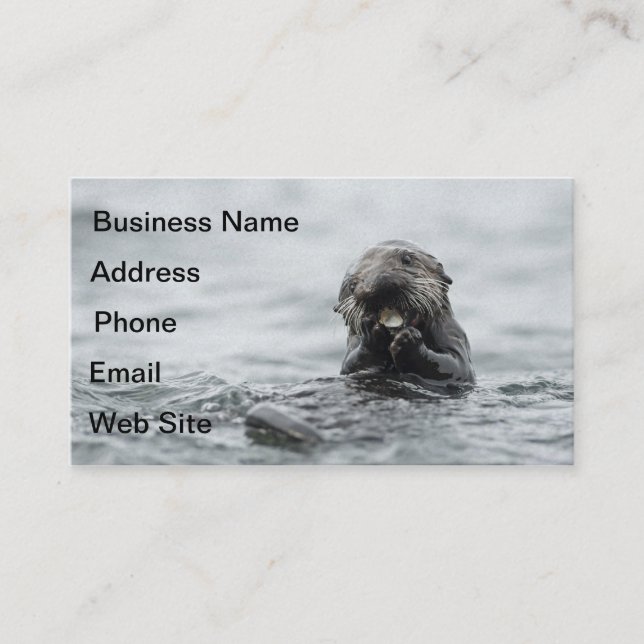 Adorable Sea Otter Visitenkarte (Vorderseite)