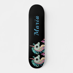 Adorable Seepferd individuelle Name Skateboard