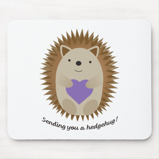 Adorable Senden Sie einen Hedgehug-Igel Mousepad (Vorne)