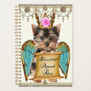 Adorable Shabby Chic Yorkie Angel Puppy Dog Planer