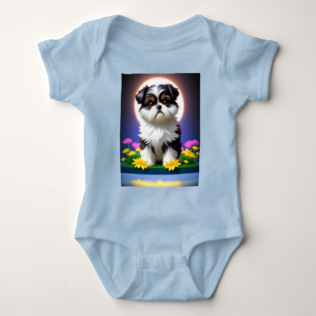Adorable Shih Tzu Baby Strampler (Vorderseite)