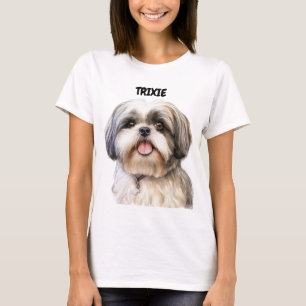 ADORABLE SHIH TZU DOG FACE T-Shirt
