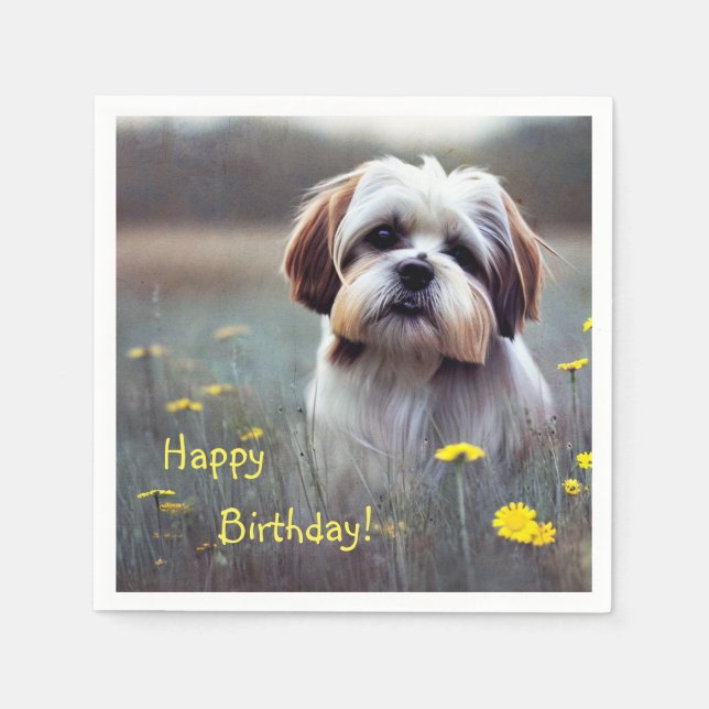 Adorable Shih Tzu Paper Napkins Serviette (Vorderseite)