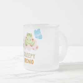 "Adorable Sleepy Green Dino" Mattglastasse