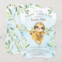 Adorable Sloth Baby Dusche