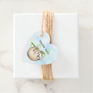 Adorable Sloth Baby Dusche Gefallen Geschenkmarke Geschenkanhänger