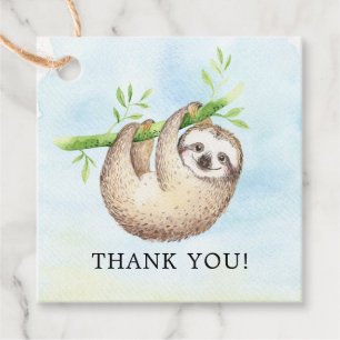 Adorable Sloth Baby Dusche Gefallen Geschenkmarke Geschenkanhänger