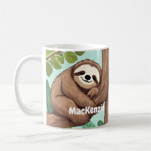 Adorable Sloth Lazy Custom Coffee Tasse Geschenk I