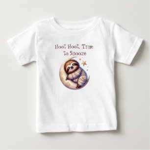 Adorable Sloth & Moon Baby Tuch T-shirt