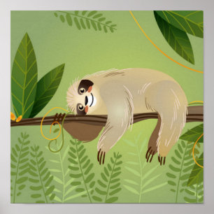 Adorable Sloth Poster