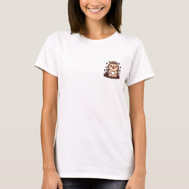 Adorable Smiling Hedgehog Clasping T-Shirt (Vorderseite)