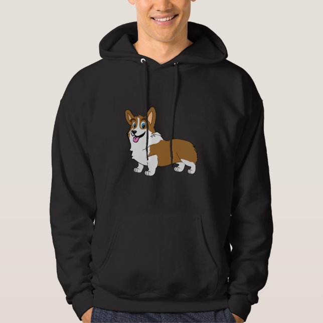 Adorable Smiling Welsh Corgi 482 Hoodie (Vorderseite)